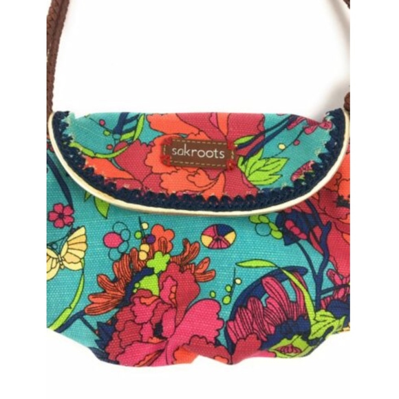Sakroots Multicolor Floral Print Canvas Mini Purse - Picture 2 of 7